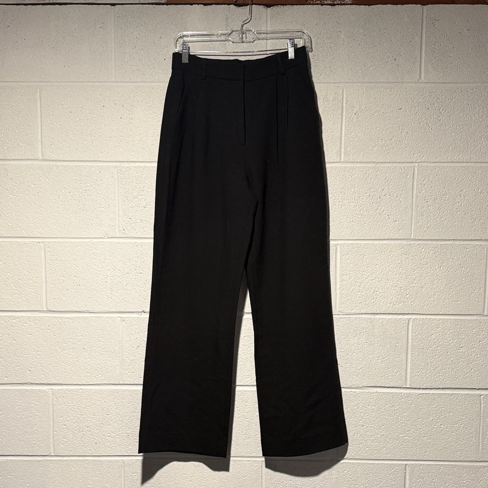 Abercrombie curve love Black High-Rise Tailored Pants
